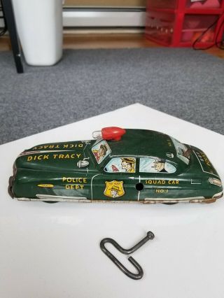 Vintage Dick Tracy Wind Up Squad Car