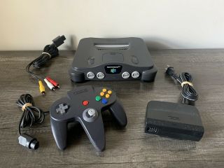 Vintage Nintendo 64 N64 Console System Bundle With Oem Controller & Cords