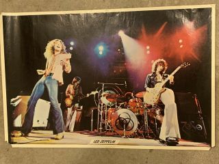 Led Zeppelin 1978 Live Concert Shot Vintage Poster By Robert Failla Very Good Co