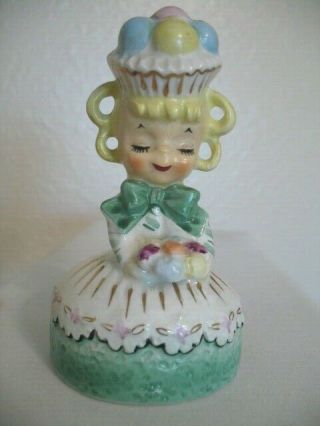 Vintage Enesco Sweet Shoppe Cupcake Candy Girl W/ Cupcake Hat