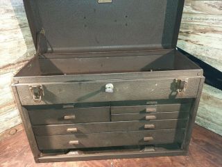 Vintage Kennedy Machinist Tool Box Model 520.  Toolbox