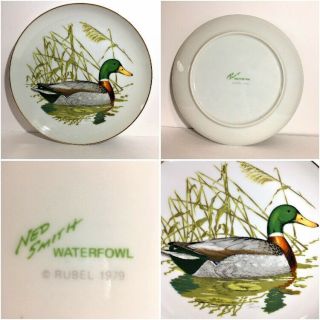Ned Smith Artist - Vintage 1979 Waterfowl Mallard Duck Plate Fast