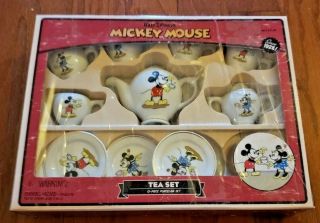 Vintage Mickey Mouse Tea Set – 12 Piece Mickey Mouse Porcelain Set – Schylling
