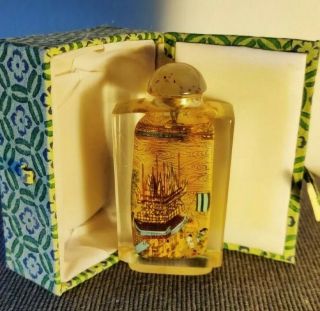 Chinese Vintage Glass Perfume/snuff Bottle River Scene
