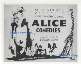Walt Disney " Alice " Cartoon 1920 