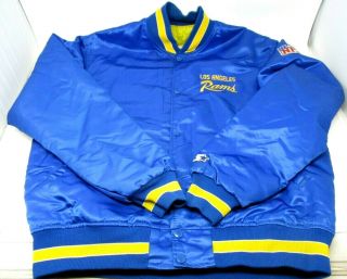 Vintage Starter Jacket Los Angeles Rams Blue Satin Nfl Large