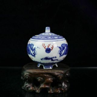 Chinese Exquisite Hand - Made Blue And White Porcelain Incense Burners 10165