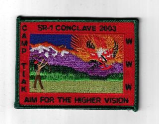 2003 Oa Conclave Sr - 1 Camp Tiak Aim For The Higher Vision Dgr Bdr.  [clv - 677]