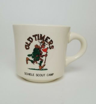Vintage Bsa Boy Scout Coffee Cup / Mug Old Timer Schiele Scout Camp Made In Usa