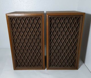 Vintage Realistic Radio Shack Nova - 6 40 - 4019a Speakers Walnut Japan