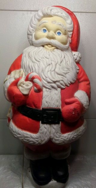 Vintage Grand Venture Blow Mold Santa Claus 30” Tall Lighted Ready To Display