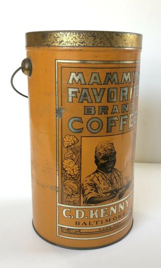 Vintage Mammy’s Favorite Brand Coffee Tin Cd Kenny Co.  Baltimore,  Md