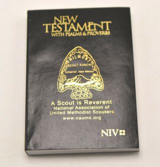Philmont Scout Ranch Cimarron Mexico Niv Testament Bible Black Cover