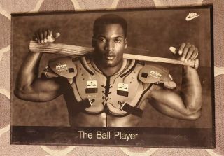 Vintage Bo Jackson - Nike " The Ball Player " 1988 24 " X 36 " Poster