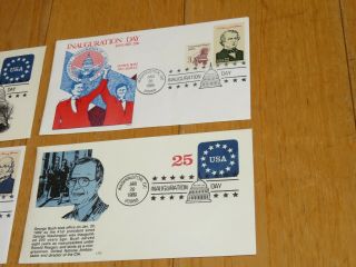 4 PRESIDENT GEORGE H BUSH INAUGURATION DAY FIRST DAY STAMP COVERS POLITICAL 3