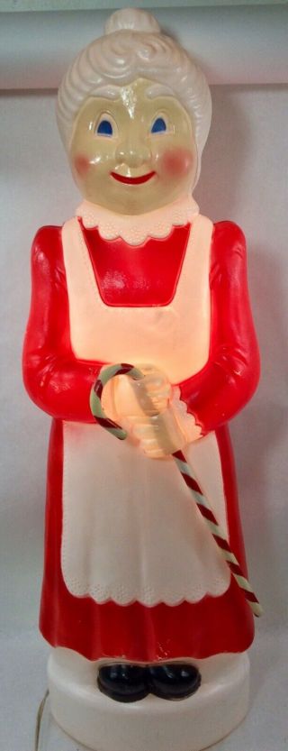 Vintage Union Prod.  Don Featherstone Mrs.  Claus Lighted Blow Mold Christmas 40 "