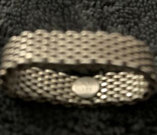 Vintage Tiffany & Co 925 Mesh Weave Band Ring Size 7 2