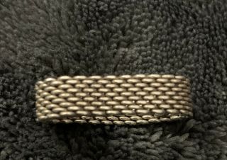 Vintage Tiffany & Co 925 Mesh Weave Band Ring Size 7 3