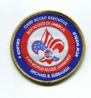 Jamboree Patch From 2019 World Jamboree - Michael Surbaugh - Chief Scout Executive