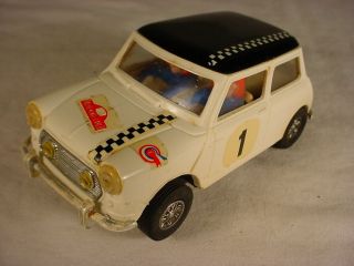 Vintage Spanish Scalextric Mini Cooper White C45 Vg Unboxed