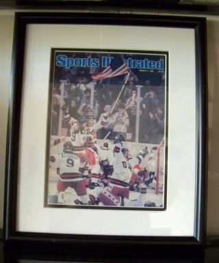 Si Vintage Custom Framed 1980 Usa Gold Metal Olympic Hockey " Miracle On Ice "