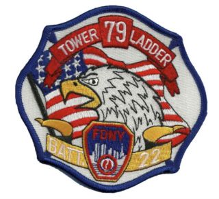 Fdny York City Fire Department Tower Ladder 79/battalion 22 Patch.