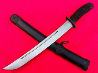 Vintage Tanto Navy Dagger For Japan Katana Sword Signed Steel Blade Metal Saya