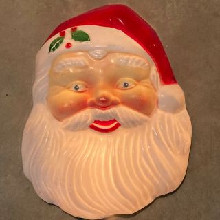 Vintage Christmas Holiday Noma Light Up Santa Claus Face Head Display 1950 