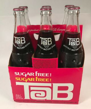 Tab Soda Six Pack,  Full Coca Cola Vintage