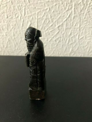Small Carved Stone Figure Of A Chinese Man - H8.  5cm 2