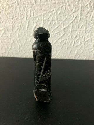 Small Carved Stone Figure Of A Chinese Man - H8.  5cm 3