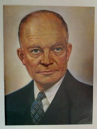 Portraits Of U.  S.  Presidents 11 X 14 Print - President Dwight D Eisenhower Tx