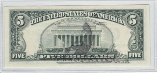 $5 Five Dollar Bill Misprint Error Uncirculated 1988 Rare