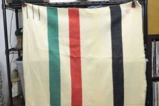 Vintage wool Hudson Bay Blanket 3 1/2 Point Stripes 63 