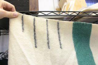 Vintage wool Hudson Bay Blanket 3 1/2 Point Stripes 63 