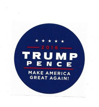 President Donald Trump Mike Pence 2016 Official Campaign Issued Sticker Maga