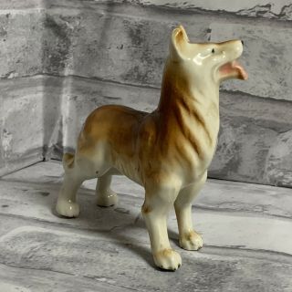 Shepherd Retriever Dog Figurine Porcelain Vintage Japan 3