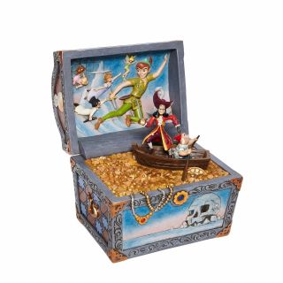 Jim Shore Disney Traditions Peter Pan Captain Hook Smee Treasure - Strewn Tableau