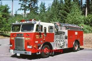 Fire Apparatus Slide,  Engine 3,  Vancouver / Bc,  1987 Freightliner / Anderson