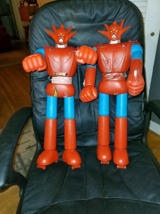 2 Vintage 1970s Mattel Shogun Warriors Dragun 24” Jumbo Machinder Getter Robo
