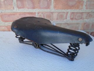 VINTAGE WRIGHTS W4 BLACK 3 SPRING SADDLE BIKE SEAT WITH CLAMP 3