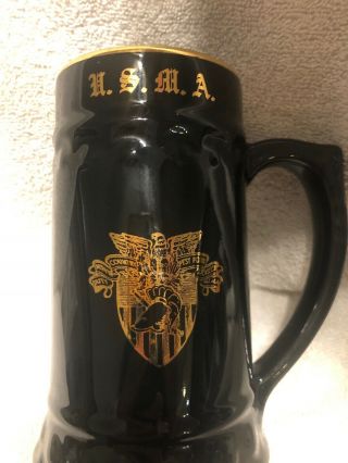 West Point Black Knights Beer Mug Glass US Army Military Academy USMA Stein Cup 2