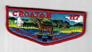 Oa 117 Croatan Flap Red Bdr.  East Carolina,  Nc [mx - 320]