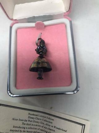 Disney Store Alice In Wonderland Limited Edition Sterling Silver Charm 2