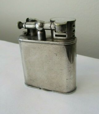Vintage DUNHILL UNIQUE SPORTS LIGHTER LIFT ARM PETROL SILVER PLATE SWISS MADE 2