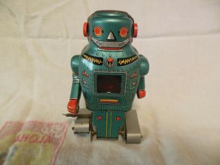 Vintage Made In Japan Tin Robot Windup Space Toy