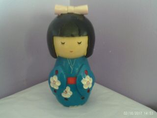 Fabulous Vintage Japanese Doll Figure Porcelain Money Box 18 Cms Tall