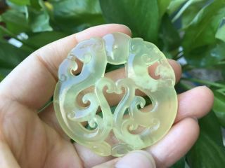 China Natural Xiu Jade Stone Carved Feng Shui Brave Troops Beast Amulet Pendant