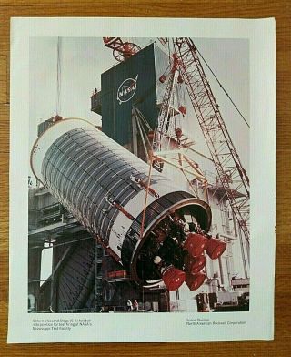 Apollo Program Saturn V Second Stage Rocket Nasa / Rockwell Photo