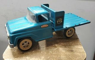 Tonka Farms Truck,  Stake Truck,  Vintage,  1950s - 60s Turquoise